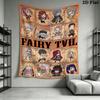 FAIRY TAIL Wall Tapestry Aesthetic Wall Hanging Printed Fabric Blanket Decorative Tapestries for Bedroom Living Room Home Decor