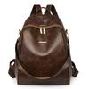 Fashion Simple Women Backpack Vintage Pu Leather Travel Back Pack Casual Shoulder Bags High Quality Teenagers Girls School Bags