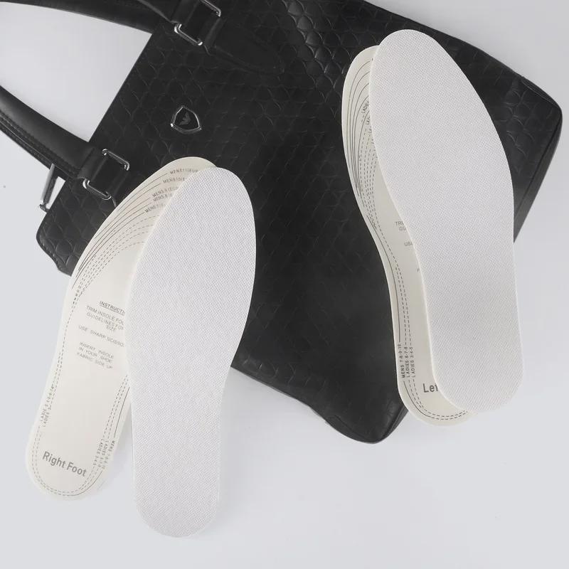 Универсальные дышащие амортизирующие стельки из латекса - белые, впитывающие пот, нетканые