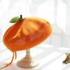Little Leaf Girl Painter Hat Pink Peach Beanie Beret Cap Japanese Beret Fruit Caps  Spring Summer