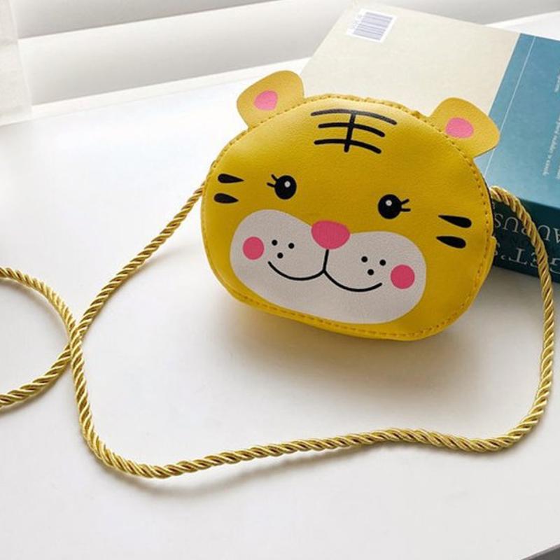 Fashion Cartoon Animal Shoulder Purse Girl Handbag Round Zipper Crossbody Bags