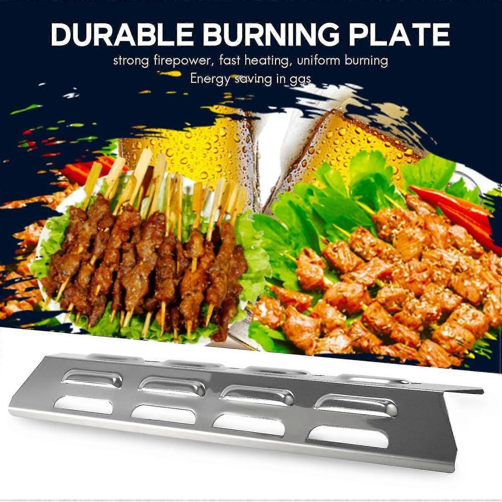 4pcs Heat Plate For , Master Forge, Perfect , Stainless Steel Heat Diffuser Gas Grill Spare Part Fo