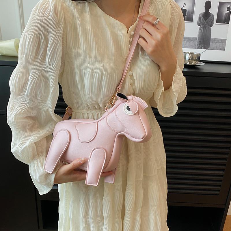 Женская сумка личность смешная сумка для лошадей японская мода простая сумка через плечо в виде пони женская сумка косая сумка через плечо