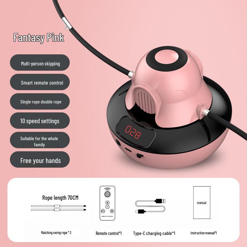 Умная электрическая скакалка с 10 уровнями регулировки и счетчиком с дистанционным управлением для тренировок детей