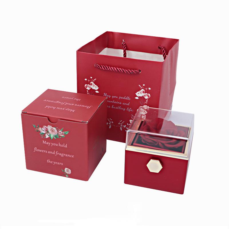 1 шт., вечный День святого Валентина, предложение руки и сердца, сохраненный цветок, креативный дизайн, шкатулка для драгоценностей, роза