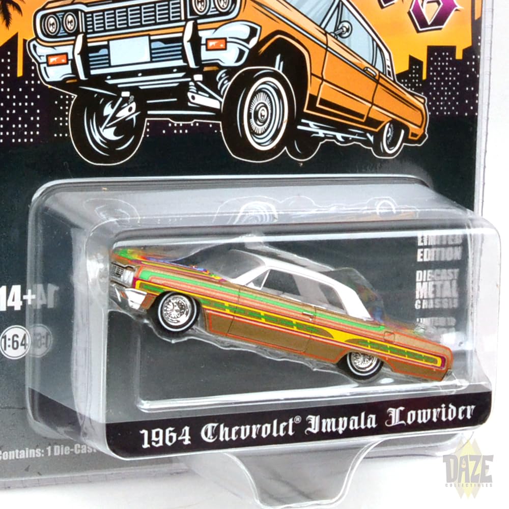GREENLIGHT 164 Scale MiJo Exclusive - 1964 Chevrolet Impala SS Lowrider - Gold, 51551
