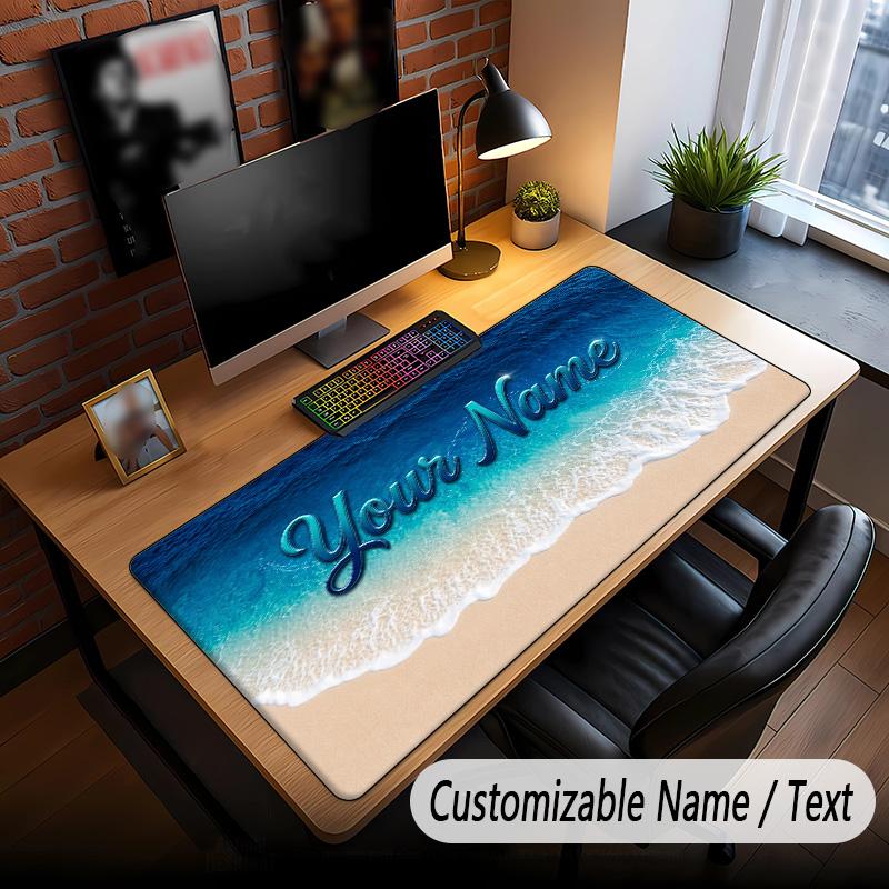 Sunset Landscape Theme Custom Mouse Pad Personalized With Name Text Customized Desk Mat For Office Home Decor