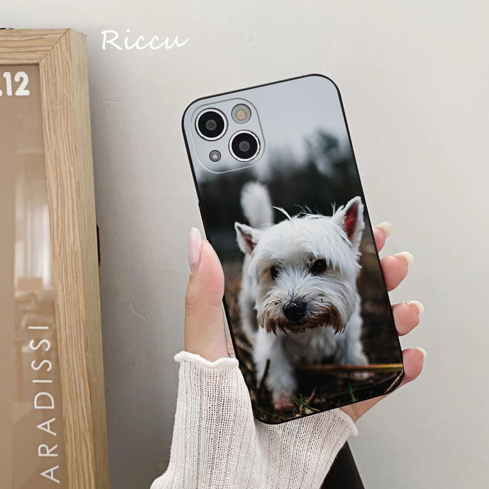 West Highland Terrier Westie Phone Case for Iphone 14 11 12 Pro 8 7 14 Plus X Pro MAX 13 MINI XR XS SE 2020 Soft Phone Covers