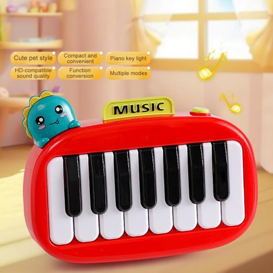 15-клавишное карманное пианино Мини-электронное пианино с подсветкой клавиш для детей