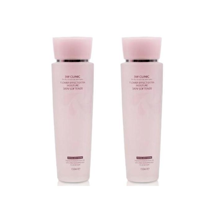3w Clinic Смягчающий лосьон для кожи Flower Effect Extra Moisture (Тоник) 150 мл, Эмульсия 150 мл (7 вариантов)