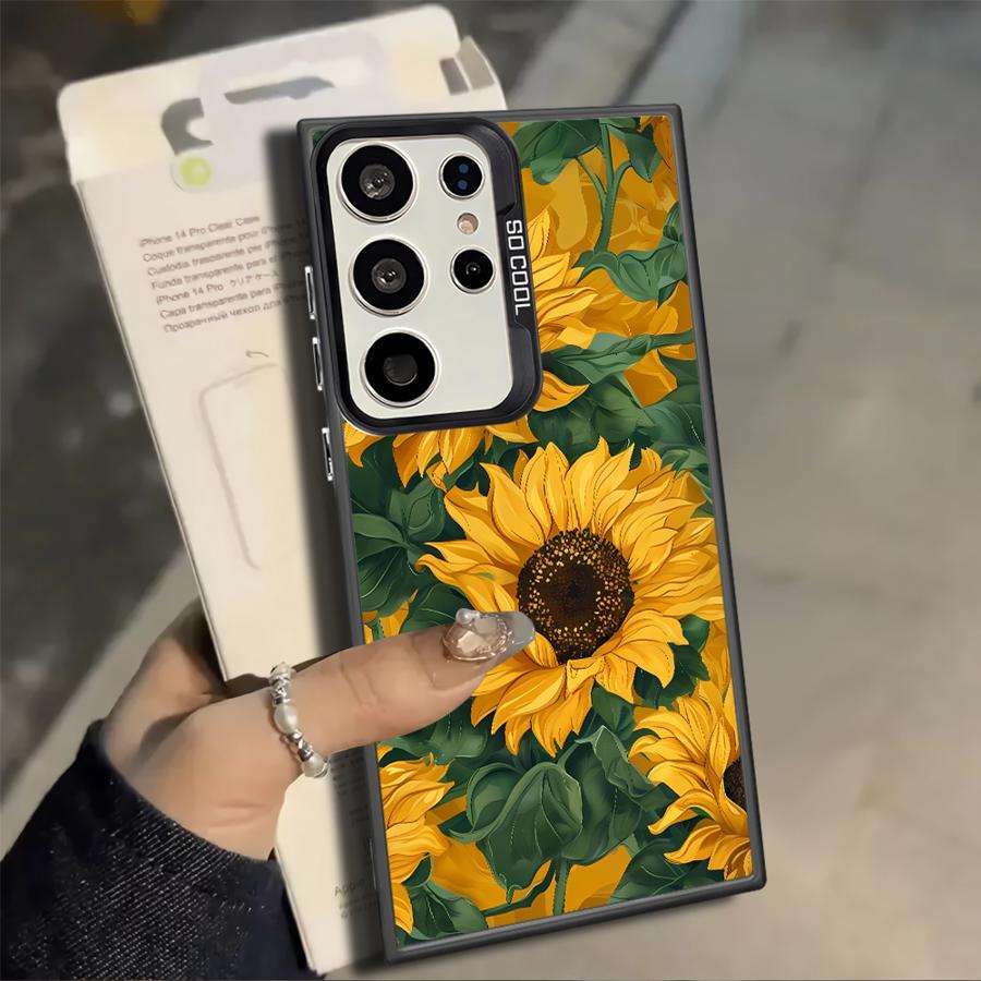 Case for Samsung Galaxy S25 S25Edge S24 FE S22 S20 Plus Note 20 Ultra S23 S21 S23 Ultra Phone Cover Sunflower Sea