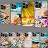 Летнее настроение Море, Пляж, Песок Чехол для телефона Для Iphone 16E 15 Pro 14 Plus 17E 16 17 Pro Max Air 11 12 13 Mini Ударопрочный Capa Cut