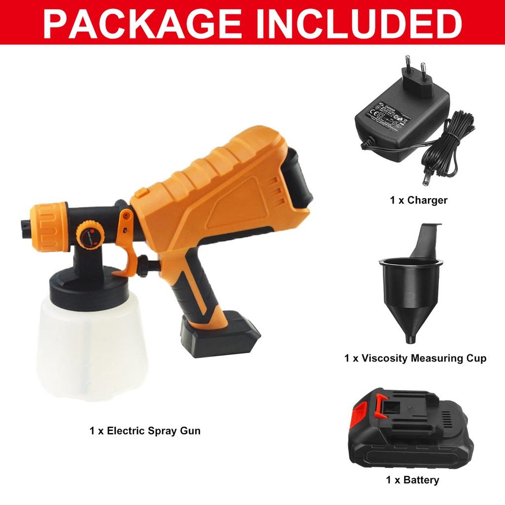 98vf 1000 Вт 1000 мл Аккумуляторный электрический краскопульт Бытовая дезинфекция Стерилизация Портативный распылитель краски Для аккумулятора 18 В