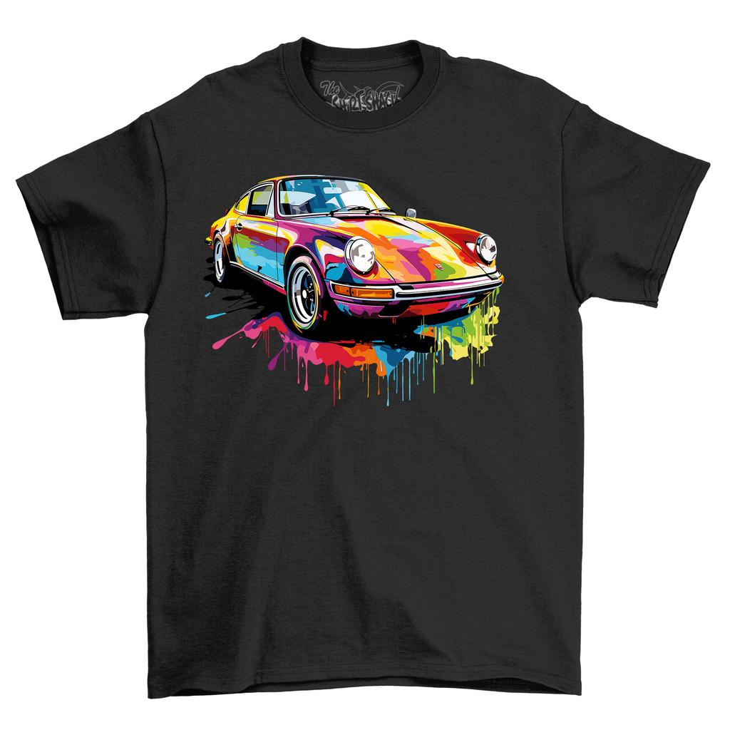 Old Car Paint Drip Design T-Shirt Mens Womens Tees Top - Retro and Classic! Funny T-Shirt Mens Womens Tees Top, Unisex Pri