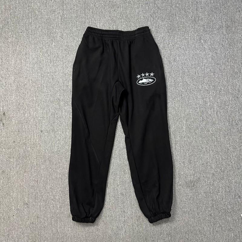 Corteiz Classic Series Ship Print Lightweight Fleece Hoodie Casual Jogger Pants Set Men Women