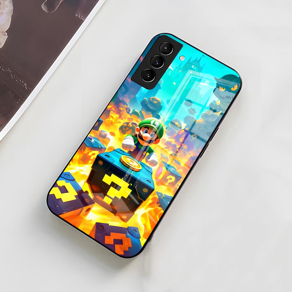 S-Super M-Mario Phone Case For Samsung A56 A36 A26 A16 A15 A25 A35 A55 A14 A34 A24 A54 Glass Case
