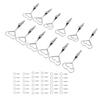 12pcs 2.8in Double Headed Memo Clip Metal Card Holder Wire Photo Clamp for Hanging Photo Display