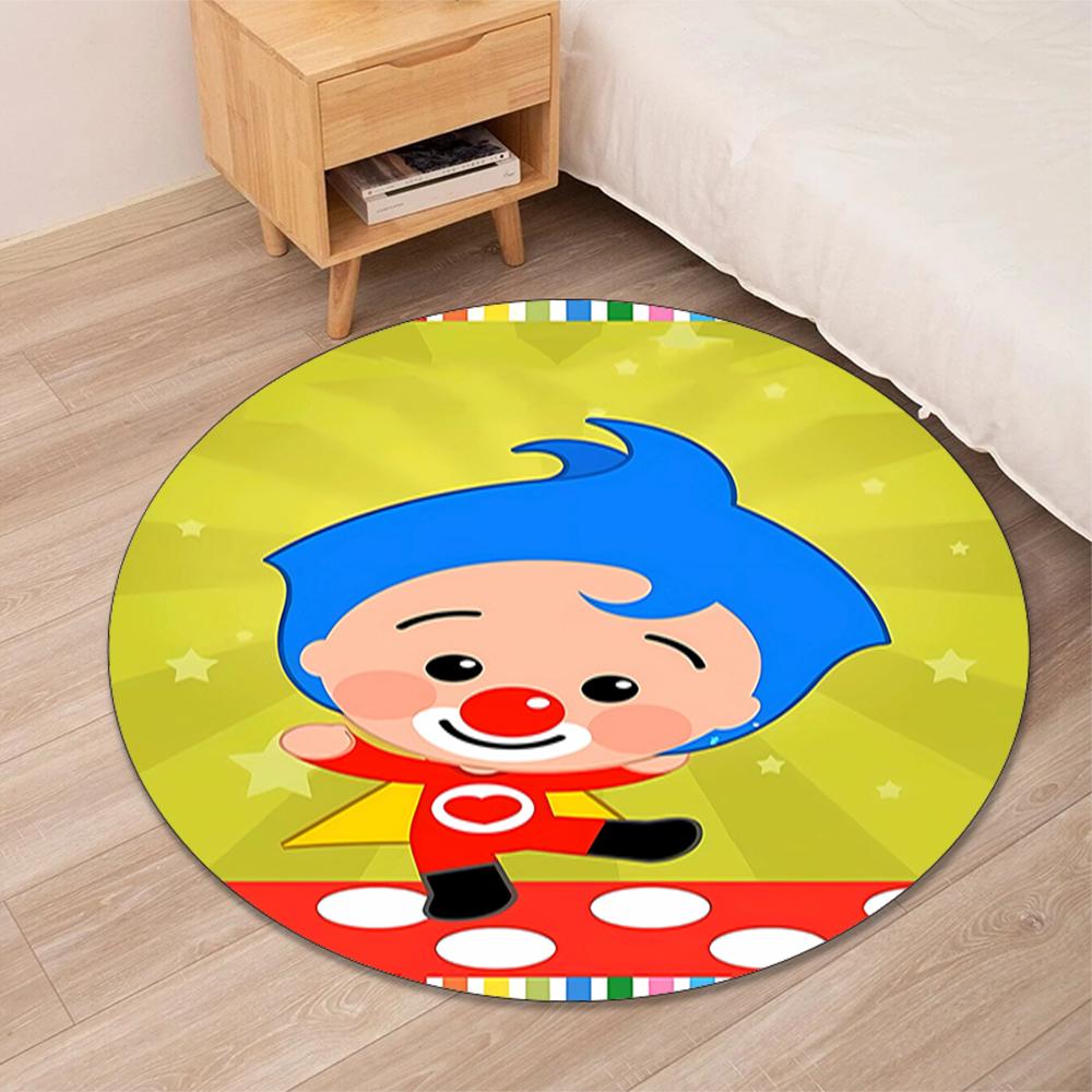 Plim Plim Printed Round Rug Carpet Chair Rug Area Rug Entryway Doormats,for Office Chair Living Room Bedroom Kitchen Room.