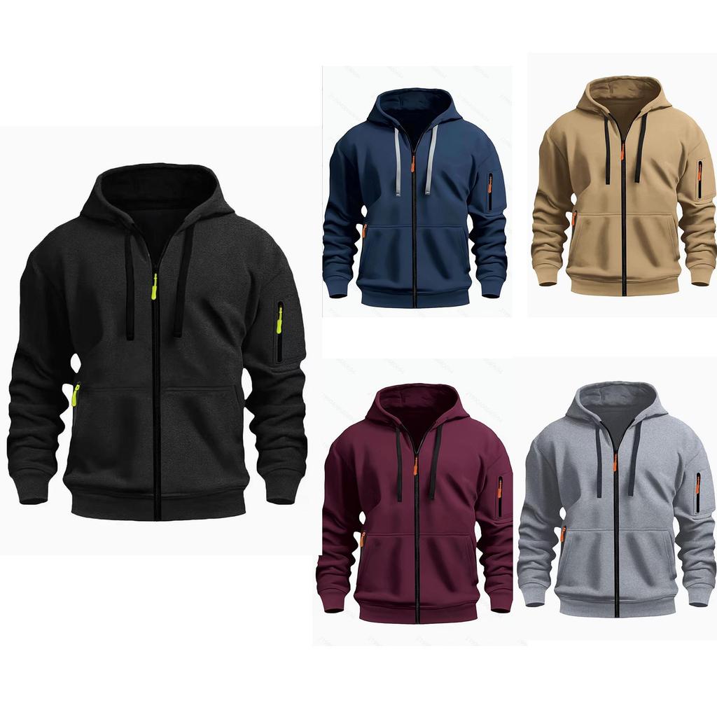 Мужская толстовка на молнии Весна-Осень - Худи и Повседневная куртка