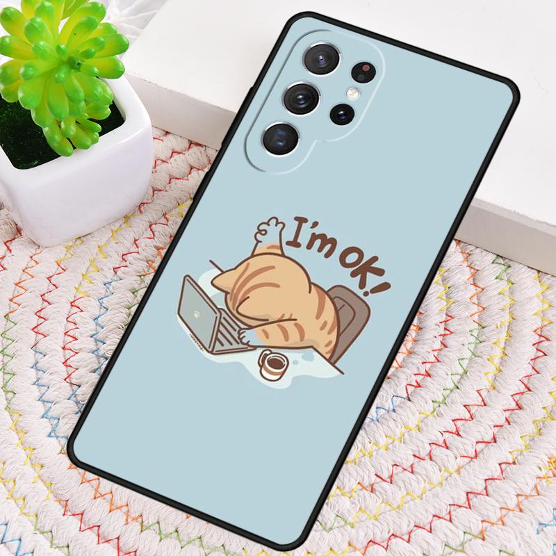 Милый Мультяшный Кот Чехол для Телефона для Samsung Galaxy note 10 pro S26 Ultra S23 S24 FE S25 S21 S22 PLUS противоударный Чехол