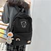 Japanese Ulzzang Style Cute Cartoon Bear Embroidery Soft Girl Backpack