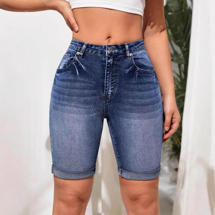 High Waist Women Slim Denim Skinny Shorts Summer Pants
