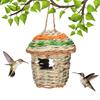 House Bird Nest Natural Grass Contrast Color Hanging Breathable Manully Braided Dry Great Ventilation
