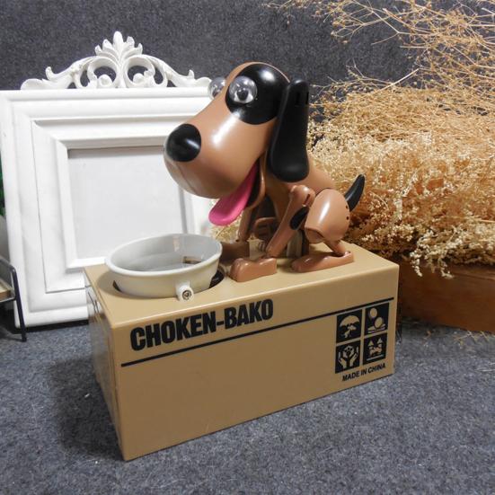 Поедание денег Собака Копилка Подвижные соединения Щенок Электрическая Копилка Автоматическая