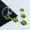 Beautiful Peridot Gemstone Handmade 925 Sterling Silver Necklace, Peridot Silver Necklace For Wife, Unisex Necklace Wadding Gift