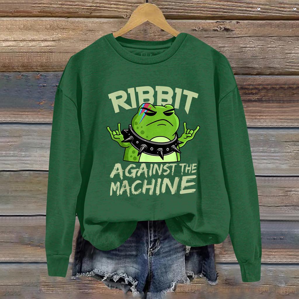 Women's Fashion Daily Versatile Casual Sweatshirts Long Sleeve Round Neck Top Sweatshirts