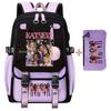 Backpack New Katseye Funny Print Girl's Large Capacity Bags Children's Teeneger School Backpacks Cute Schoolbags Sets Gift