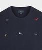 Свитшот BROOKS BROTHERS с вышивкой 'Cotton Bird' и круглым вырезом (военно-морской флот) (Bbwrmff301)
