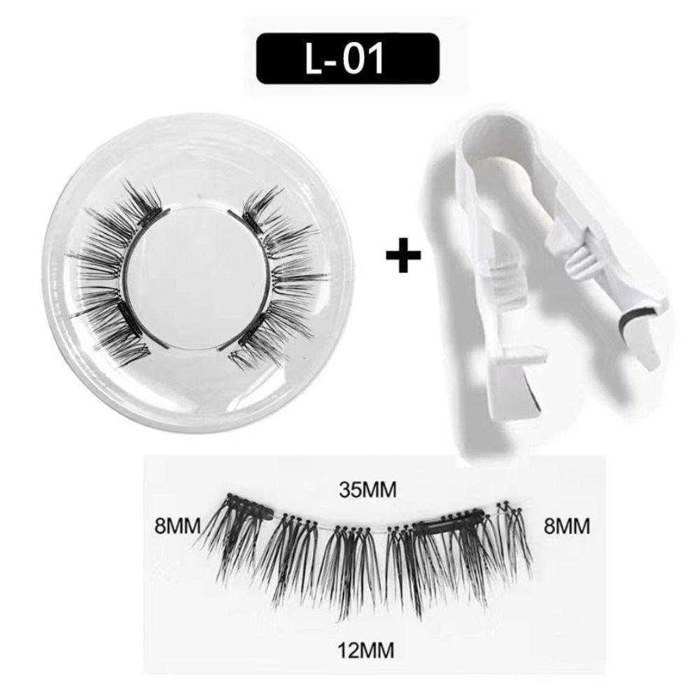 Glue Free Magnetic Eyelashes with Clip DIY False Eyelash Clusters Lady Makeup Tools