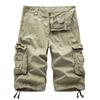 Summer Men's Plus Size Tooling Shorts Casual Beach Pants Loose 5-point Pants Breeches