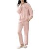 Pajama Embroidered Elastic Flannel Top and Warm and Long Logo Elastic Open Long Elastic Loose Casual Fashion for and Winter [xppe] Women's Set, Pants,