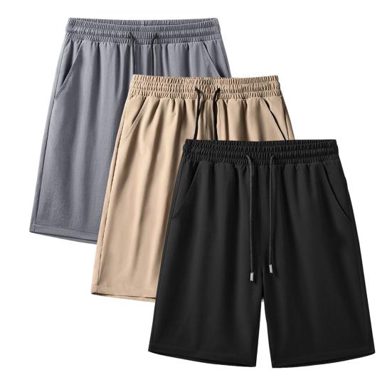 Мужские повседневные шорты, однотонные, обычного кроя, с усиленными карманами, для бега, работы, спорта на открытом воздухе