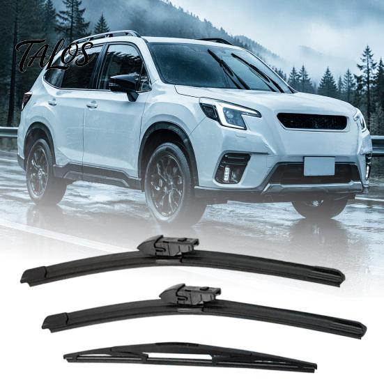 Всесезонные щетки стеклоочистителя 3 шт. Комплект (плоские) для Subaru Forester SK 2018-2024, Замена передних и задних дворников 26"+16"+14" Бесшумные лезвия, Оригинальное оборудование