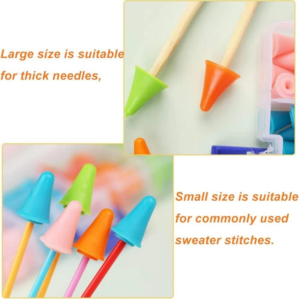 5PCS Sweater Knitting Tools Plastic Pin Buckle Color Knitting Needle Tip Stoppers