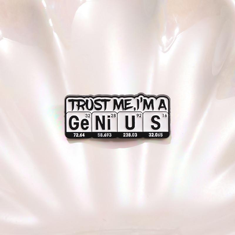 Многофункциональная брошь «Химический элемент» ярких цветов для модных аксессуаров