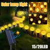 15/20 светодиодных уличных солнечных пузырьковых ламп для газона, набор гирлянд для ландшафтного украшения, водонепроницаемые светодиоды IP65, работающие на солнечной энергии, для сада и двора