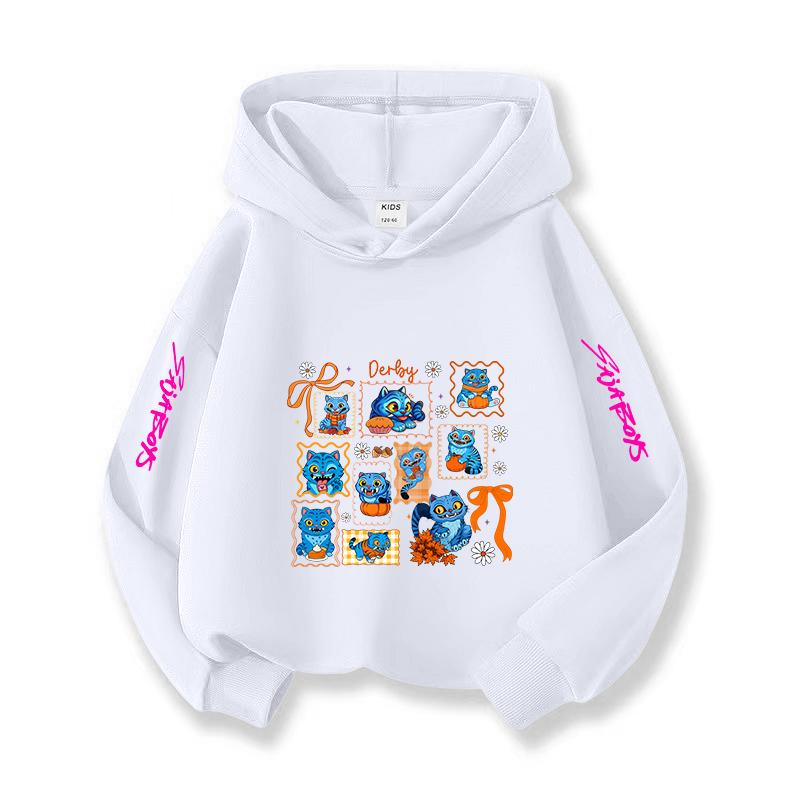 Popular Kpop Korean Christmas Themed Casual Children's Halloween Hoodie, Witch Hunting Fan Series Essential Girl's Top