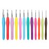 12 шт. Крючки для вязания Крючки для вязания из ТПР Силиконовые Цветные Алюминиевые Спицы для свитера Инструмент для вязания для детей Начинающих
