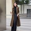 Куртка с воротником-стойкой в стиле легкой роскоши, женская, новая, на весну и осень, двубортное длинное пальто