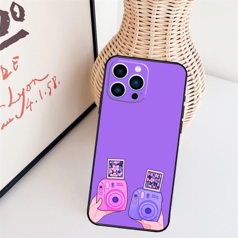 Фиолетовый эстетичный чехол для телефона для iPhone 16 Pro Max 15 14 13 11 12 17 Pro Max mini 15 16 Plus 16e 17 Air Cover