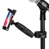 Music Hanger Microphone Stand with Long Arm and Super Clamp 360° Rotation for 3.5-7 Inch Smartphones, Compatible with Samsung Galaxy S 14, 13, 12,