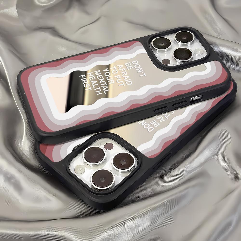 Mirror Phone Case for iPhone 15 11 13 14 for 15 16 Pro Max 12 13 16 Pro Cloud Flower and Animal Cute Style Phone Case