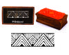 Printtoo Aztec Border Pattern Rectangular Wooden Rubber Stamp Block