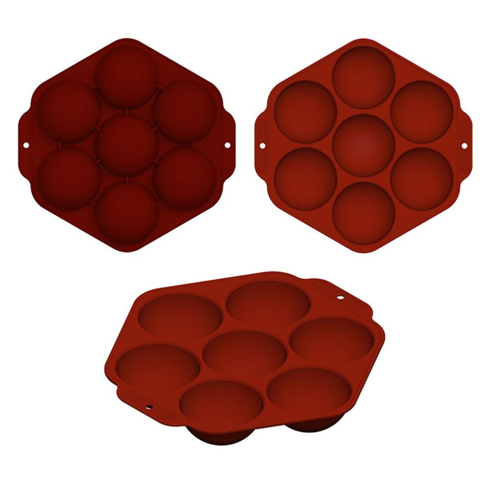 7 Holes Silicone Mold Food Grade Silicone Half Sphere Mold Chocolate Mold For Cake Decorating