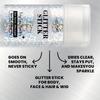 Серебристый глиттер-стик, Макияж для рождественской вечеринки и рейва, Стойкий, Легко снимается, Идеально подходит для лица, волос и тела - 16 г