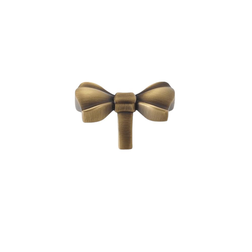 Furniture Hardware Cabinet Door Knobs Vintage Wardrobe Drawer Pulls Bow Tie Brass Handle Window
